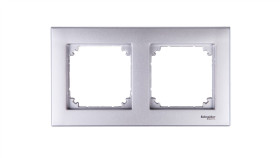 Merten M-Plan Ramka Podwójna Aluminium Mtn486260