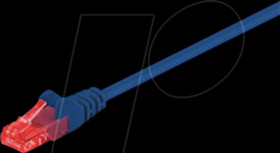 68447 Cat.6 U/UTP patch cable, CCA, blue, 15,0 m