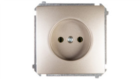 Simon Basic Gniazdo Pojedyncze B/U 16A Ip20 Satynowe Bmg1.01/29