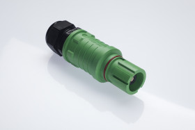 Złącze przemysłowe - zasilające 250A Wtyczka 1,25 kV 1P Męski Radiall Pomarańczowy Montaż na kablu, IP67