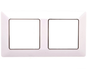 VALENA LIFE Ramka podwójna biała/chrom 754032