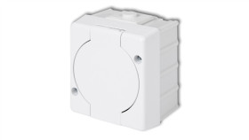 Senior Gniazdo Pojedyncze Z/U (Klapka Biała) Biały Ghs-1