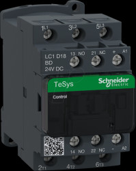 LC1D18BD Power contactor, TeSys D, 1NC, 3+1NO, 7.5kW, 18A