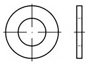Podkładka TOOLCRAFT TO-6853860 6.4 mm 12 mm A2 stal nierdzewna V2A 100 szt.