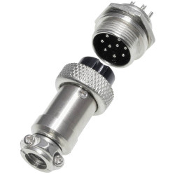 Pollin 453558 DIN Connector Socket 9-Pin Built-In Plug 1 Set