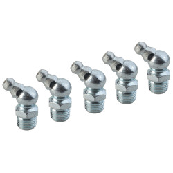 Faithfull FAIGGN18BSPA Grease Nipple 45&#xB0; 1/8in BSP (Pack 5)
