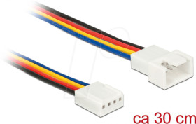 85361 Delock Extension Cable PWM Fan Connection 4 Pin, 30 cm