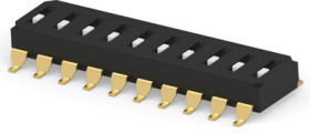 DIP switche, 10 pole, straight, 0.025 A/24 VDC, 1-2319848-0