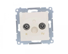 Simon 54 Gniazdo antenowe RD/TV końcowe separowane kremowe DAK.01/41