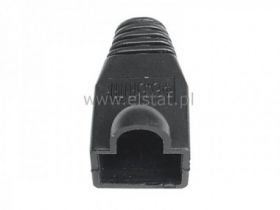 Osłonka na wtyk telefon. 8p8c czarna RJ 45