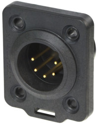 XLR panel plug, 5 pole, gold-plated, NC5MDX-TOP