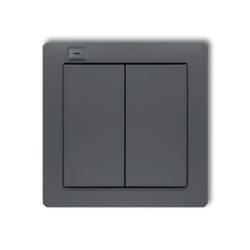 DECO Nadajnik 2-klawiszowy 4-kanałowy do systemu Exta Free grafitowy mat 28DEF-2