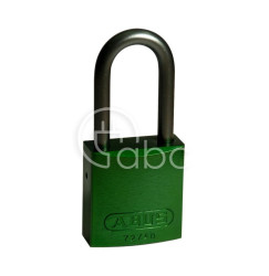 Kłódka LOTO z aluminiową szeklą 40 mm, zielona (6 szt.), 814076