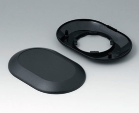 ABS enclosure, (L x W x H) 160 x 110 x 30 mm, black (RAL 9005), B5015009