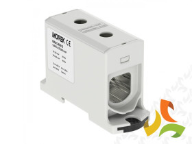 Złączka szynowa AL/CU 35-240 mm2 szara TS 35 1 tor 2 otwory zaciskowe 89714002 SIMET