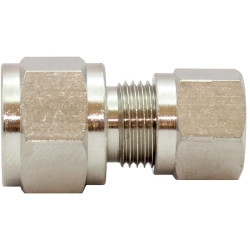 Pressure gauge fitting, L 24.5 mm, 60 bar, brass, nickel-plated, for pipe systems, 111977