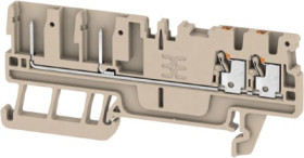 Terminal block, push-in connection, 1.5 mm², 4 pole, 17.5 A, 6 kV, dark beige, 2482200000