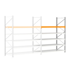 System półek, kolor Galwanizowany, materiał: Blacha stalowa, 3000mm, Manorga