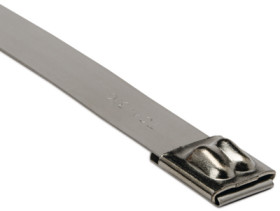 Cable tie, stainless steel, (L x W) 838 x 12.3 mm, bundle-Ø 12 to 254 mm, metal, -80 to 538 °C, 111-95339