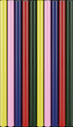 77856 Glue sticks, colour, Ø 11 mm, 5 colours/2 pieces per colour, len