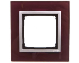 Simon 54 Nature Ramka pojedyncza szkło KUSZĄCA ŚLIWKA DRN1/89
