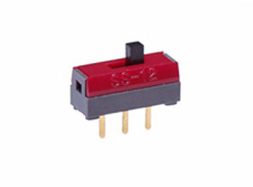 Przełącznik suwakowy, SPDT, montaż PCB, 28V ac/dc, 100 mA, -15 → +60°C, NKK Switches