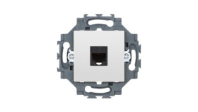 Gniazdo Komputerowe Rj45 Cat.6 Utp, Białe, Dahlia Gw35273w