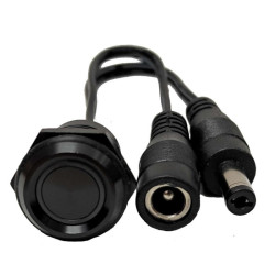 Włącznik LED dotykowy 12V 6A 18mm czarny ze ściemniaczem i pamięcią