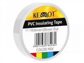 Taśma izolacyjna 0.13 x 19mm 10m - biała KEMOT