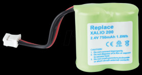 Cordless phone battery, NiMH, 2,4 V, 750 mAh