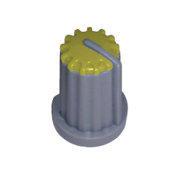 GAŁKA ŚRED. GS14 ŻÓŁTY DEKIEL SZARA 14mm