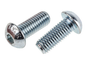 Śruba imbusowa M10 długość 25mm Gniazdo sześciokątne wypukłe Stalowe RS PRO