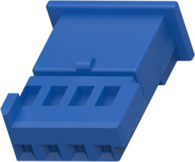 Socket, unequipped, 4 pole, straight, 1 row, blue, 3-1355397-3