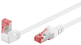 Cat 6Kabel Łączący 1X 90 Pod Kątem,S/Ftp (Pimf), Biały - Długość Kabla 5 M