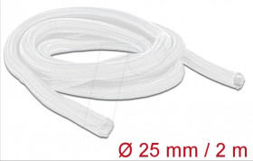 20701 Braided Sleeving self-closing 2 m x 25 mm white