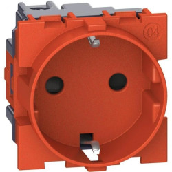 LIVING NOW gniazdo 2P+Z schuko zaciski śrubowe 2mod. czerwone KR4141