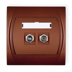 Gniazdo antenowe podwójne typu F (2x SAT, niezależne)