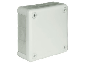 Puszka n/t 118x118x46 IP55 12-wl dławnica gumowa biała VP 051-01 61.153 ELEKTRO-PLAST