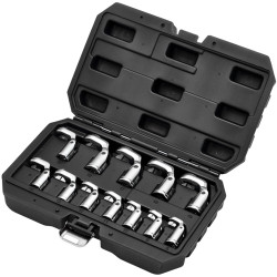 Draper 12403 Flexible Crowfoot Socket Wrench Set, 3/8&quot; Sq. Dr. (12 Piece)