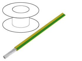 3053-YG001 Przewód HookUp Wire linka Cu d: 20AWG PVC żółto-zielony 300V 305m