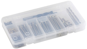 Small parts container, with 10 drawers, transparent, (L x W x D) 245 x 130 x 30 mm, WL 04