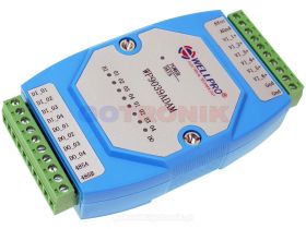 WP9039ADAM 6VI wejście analogowe 0-10V i 4DI cyfrowe 4DO wyjście cyfrowe / RS485 Modbus RTU