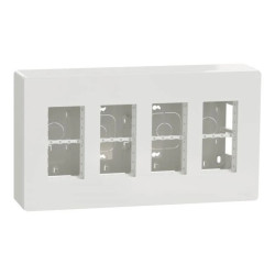 Stacja robocza 4x4 moduły, Unica System+, pozioma, biała