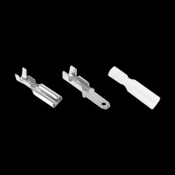 Płaski konektor 2,8mm żeński i męski z koszulką