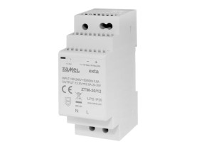 Zasilacz impulsowy 30W 12V DC montowany na szynie TH-35 DIN ZTM-30/12 ZAMEL
