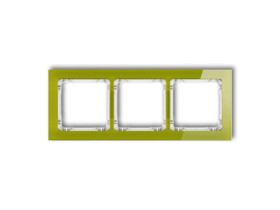 DECO Ramka 3 potrójna uniwersalna - efekt szkła (ramka zielona: spód biały) zielony 2-0-DRS-3 KARLIK