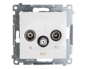 Simon 54 Gniazdo antenowe RD/TV/SAT końcowe białe DASK.01/11