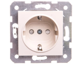 Karre Gniazdo Schuko, Kolor Krem / 90963708