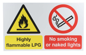 Tablica ostrzegawcza, kolor: Czarny/czerwony/biały/żółty, materiał PP Bezpieczeństwo pożarowe Znak