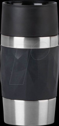 N2160100 EMSA insulated Travel Mug Compact, black, 0.3 l